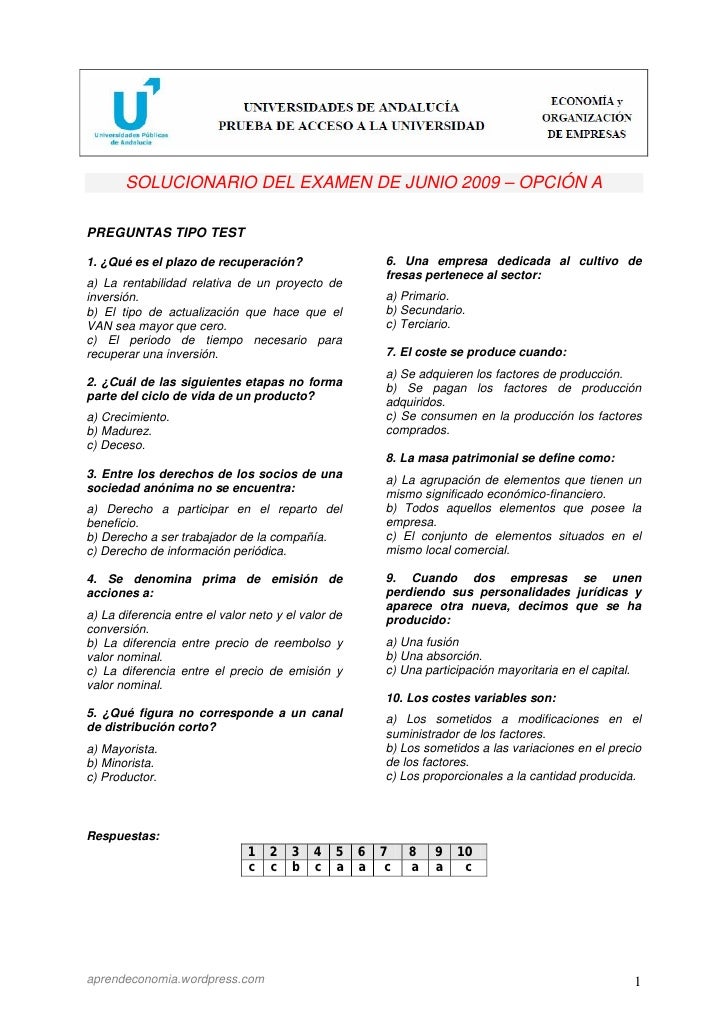 preguntas basicas sobre economia examen resuelto selectividad econom 237 a de la empresa preguntas basicas sobre economia examen resuelto selectividad econom 237 a de la empresa