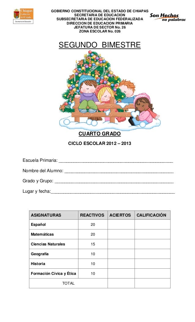 Examen Segundo Bimestre | examen segundo bimestre Examen Segundo Bimestre | examen segundo bimestre