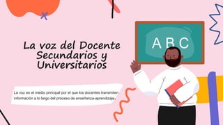 Examen semestral la voz del docente | PPTX