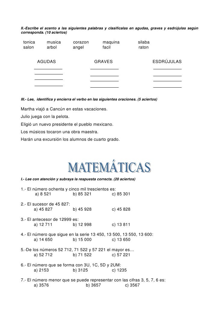 Examen Semestral, Gildardo Magaña 4o. B