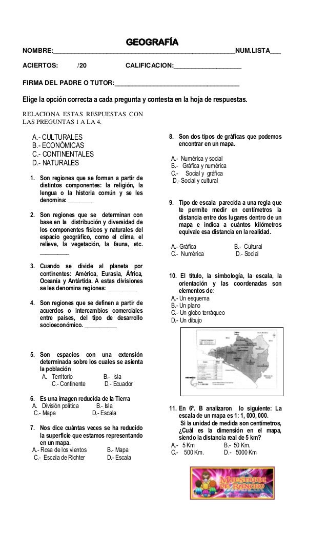 preguntas geografia 6 grado examen sexto grado primer bimestre preguntas geografia 6 grado examen sexto grado primer bimestre