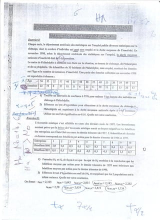 Examens probabilité et estimations