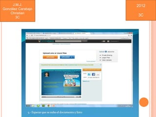 J.M.J.         2012
González Carabajo
    Christian
                    3C
       3C
 