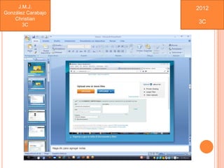 J.M.J.         2012
González Carabajo
    Christian
                    3C
       3C
 