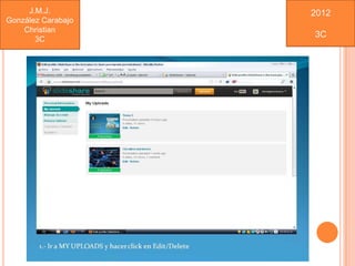 J.M.J.         2012
González Carabajo
    Christian
                    3C
       3C
 