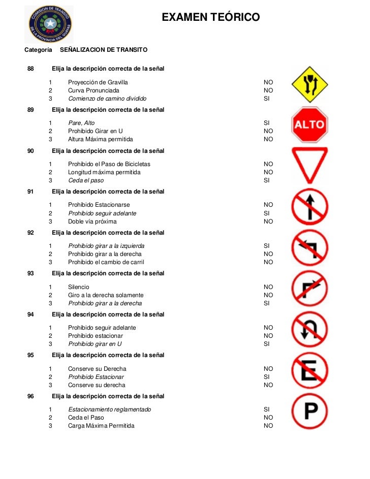Examen De SeñAles De TráNsito California 2025 Amie Joceline