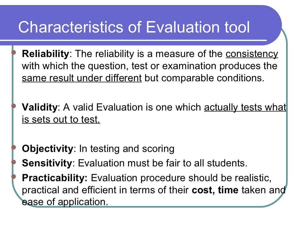 Examination and Evaluation