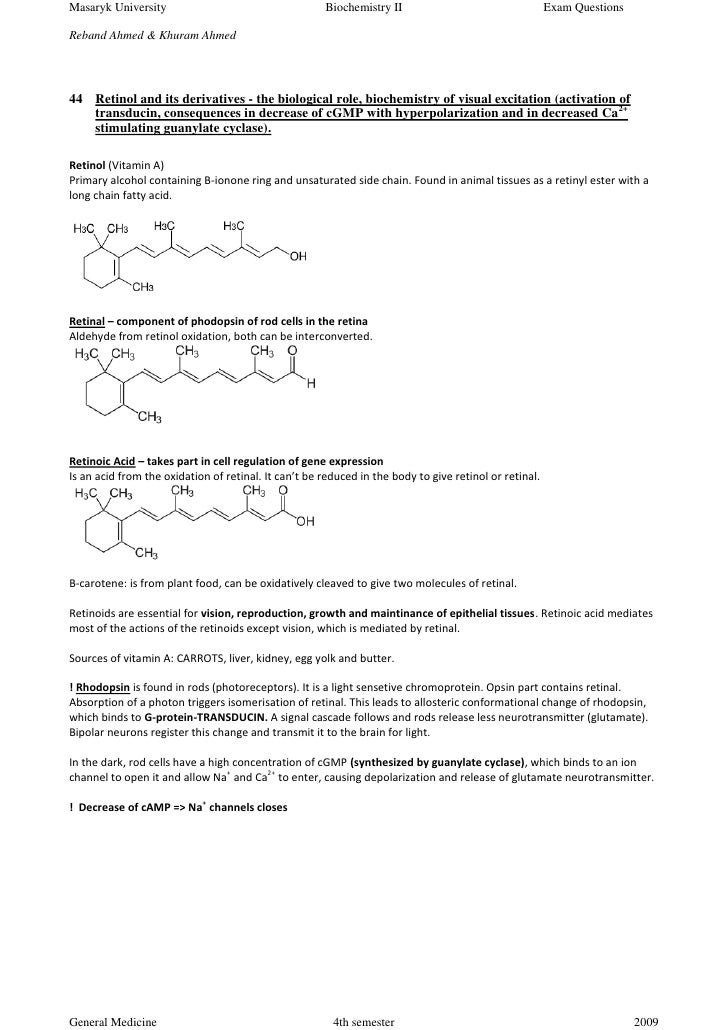BIOCHEMISTRY II EXAM ANSWERS
