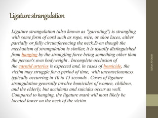 Examination and interpretation findings in asphyxial death | PPTX