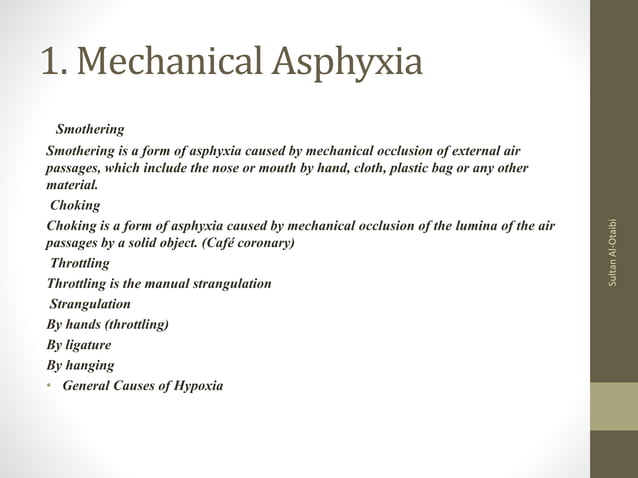 Examination and interpretation findings in asphyxial death | PPTX