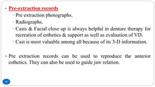 Pre Extraction Evaluation Examination & diagnosis of edentulous patients | PPTX