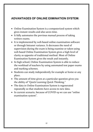 Examination Monitoring System for college | PDF