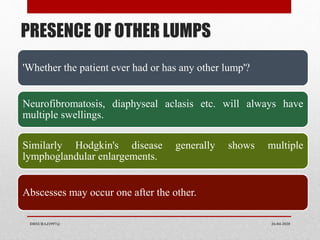 EXAMINATION OF SWELLING | PPTX