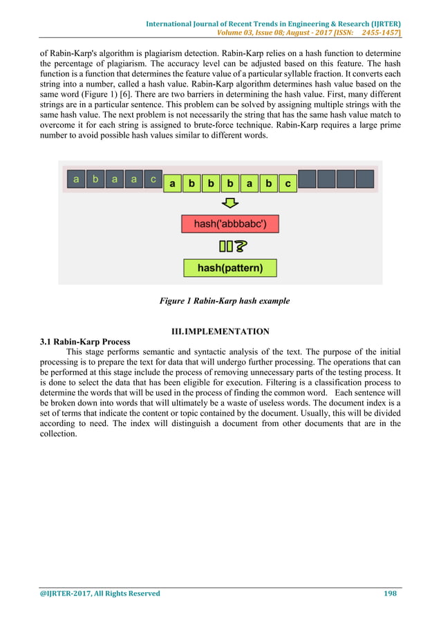 Examination of Document Similarity Using Rabin-Karp Algorithm | PDF