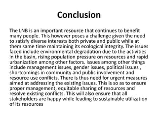 Conclusion About Invironment Issue Examination of environmental management issues in lake naivasha basin ...