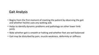 Examination of foot and ankle slideshare | PPTX