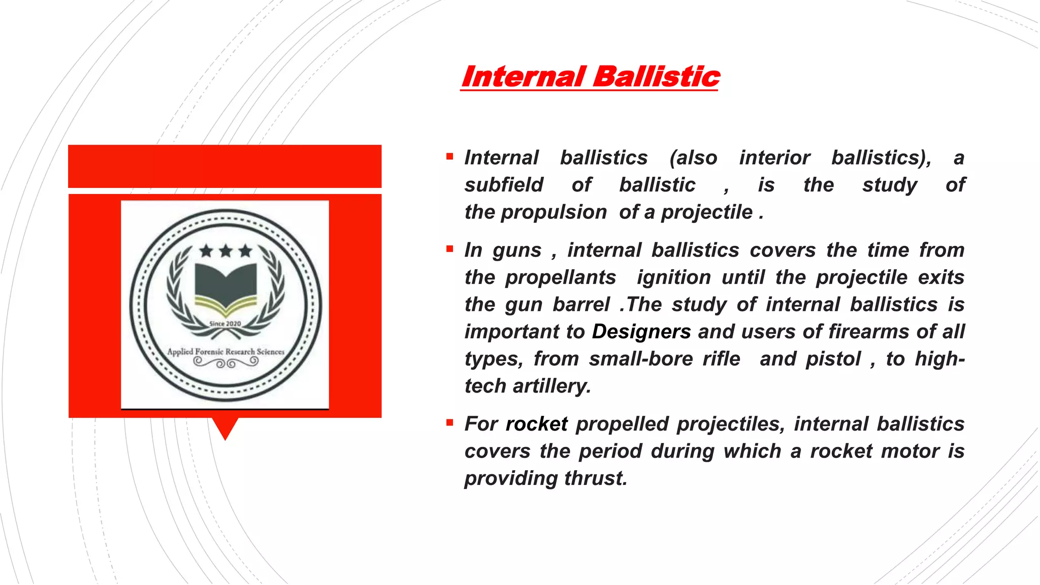 Examination of forensic ballistics evidence | PPTX