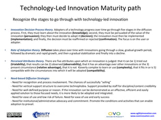 Technology-Led Innovation Maturity path <ul><ul><li>Recognize the stages to go through with technology-led innovation  </l...