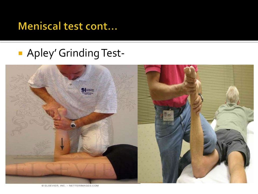 Examination of knee
