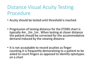 Examination of low vision patient | PPTX