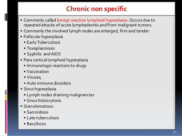 Examination of lymphnodes and cervicofacial lymphadenopathy