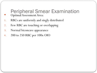 Peripheral Rdb Scan Examination of Peripheral Blood Smear paramed ir part 2.pptx