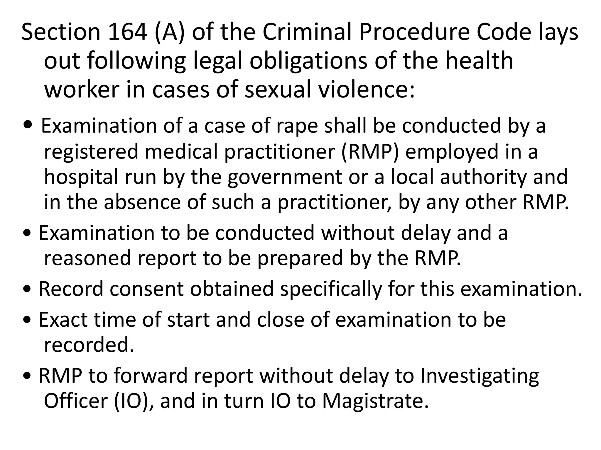 Examination of rape victim | PPTX