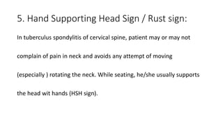 Rust Sign Neck Examination Of Spine and it's patholgies | PPTX