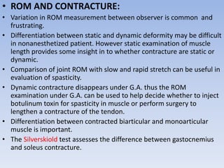 Examination of the child with cerebral palsy | PPTX