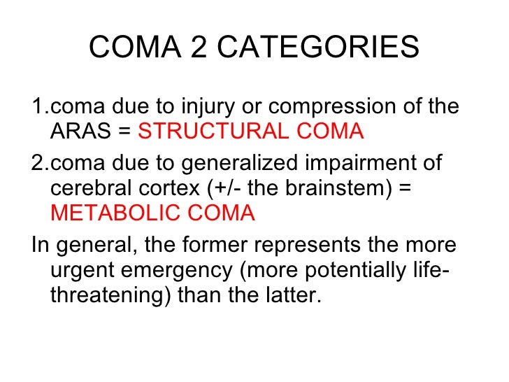 Examination Of The Comatose Patient