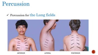 Percussion
 Percussion for the Lung fields
 