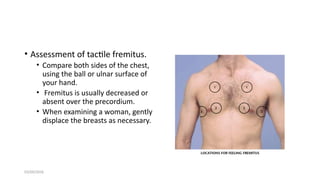 Friction Fremitus Comprehensive Examination of the Respiratory System: Anatomy ...