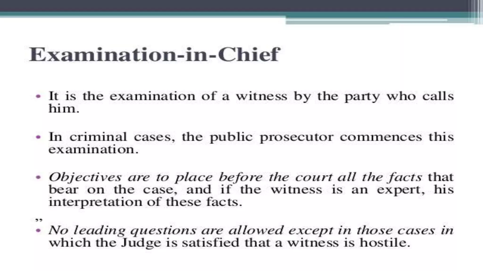 Examination Of Witness Pptx