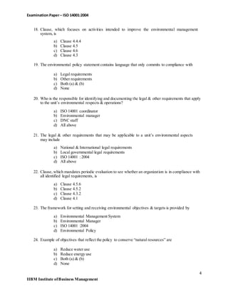Examination paper of_iso_14001 | DOCX