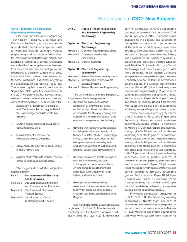 The Caribbean Examiner School Based Assessment