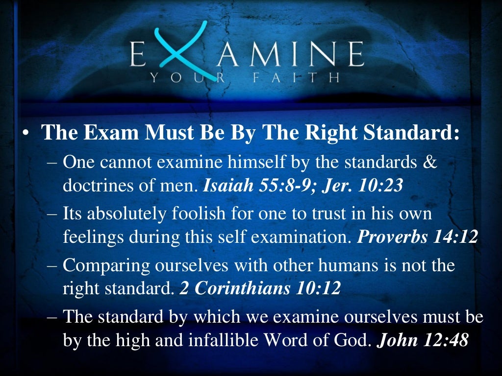 Examine Your Faith
