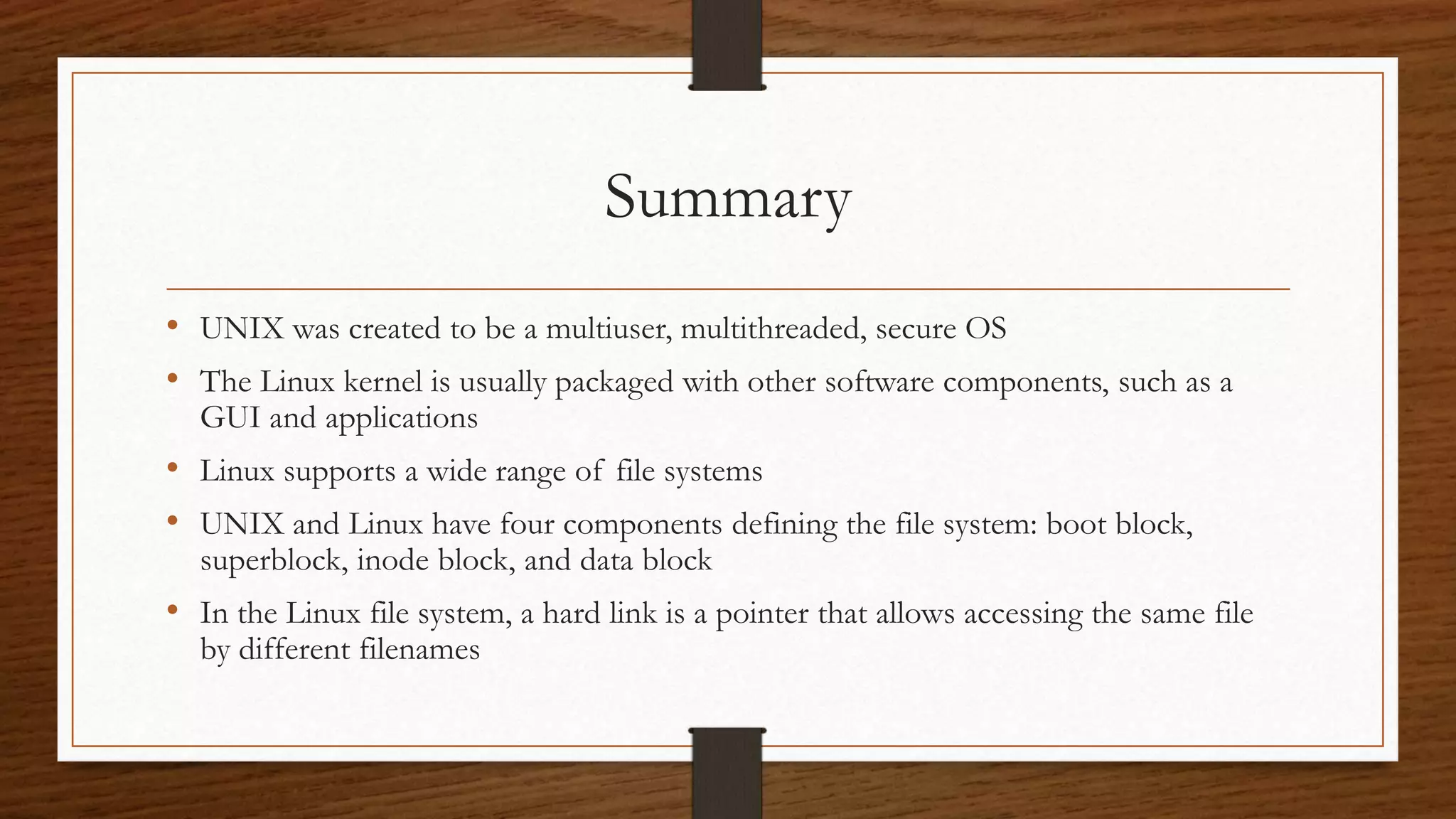 Examining linux file structures ppt