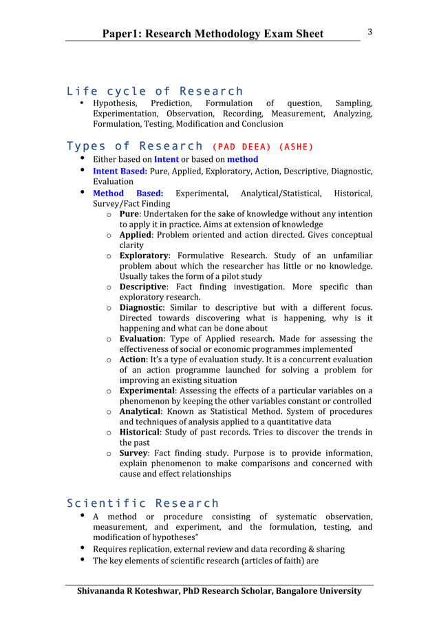 research methodology for phd course work