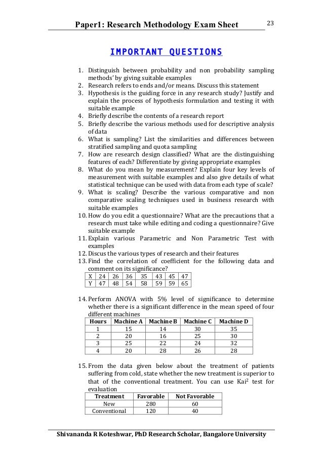 Research paper method