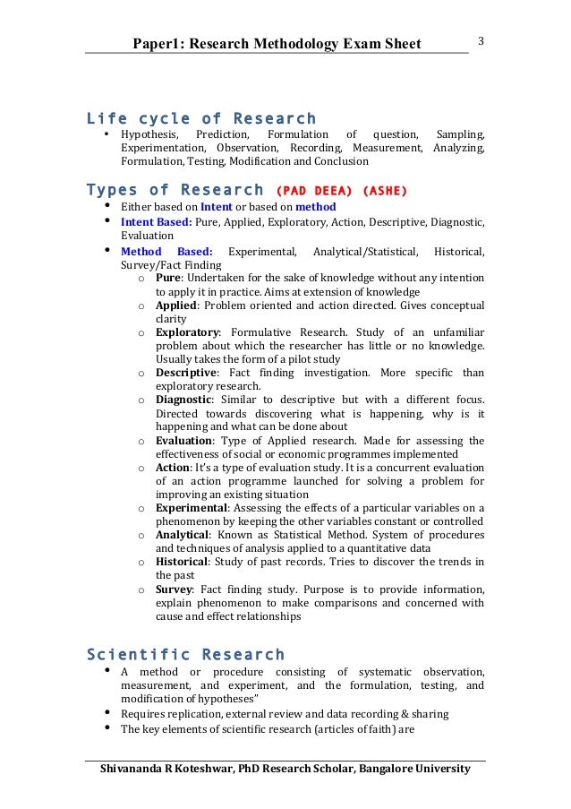 Methodology for research proposal