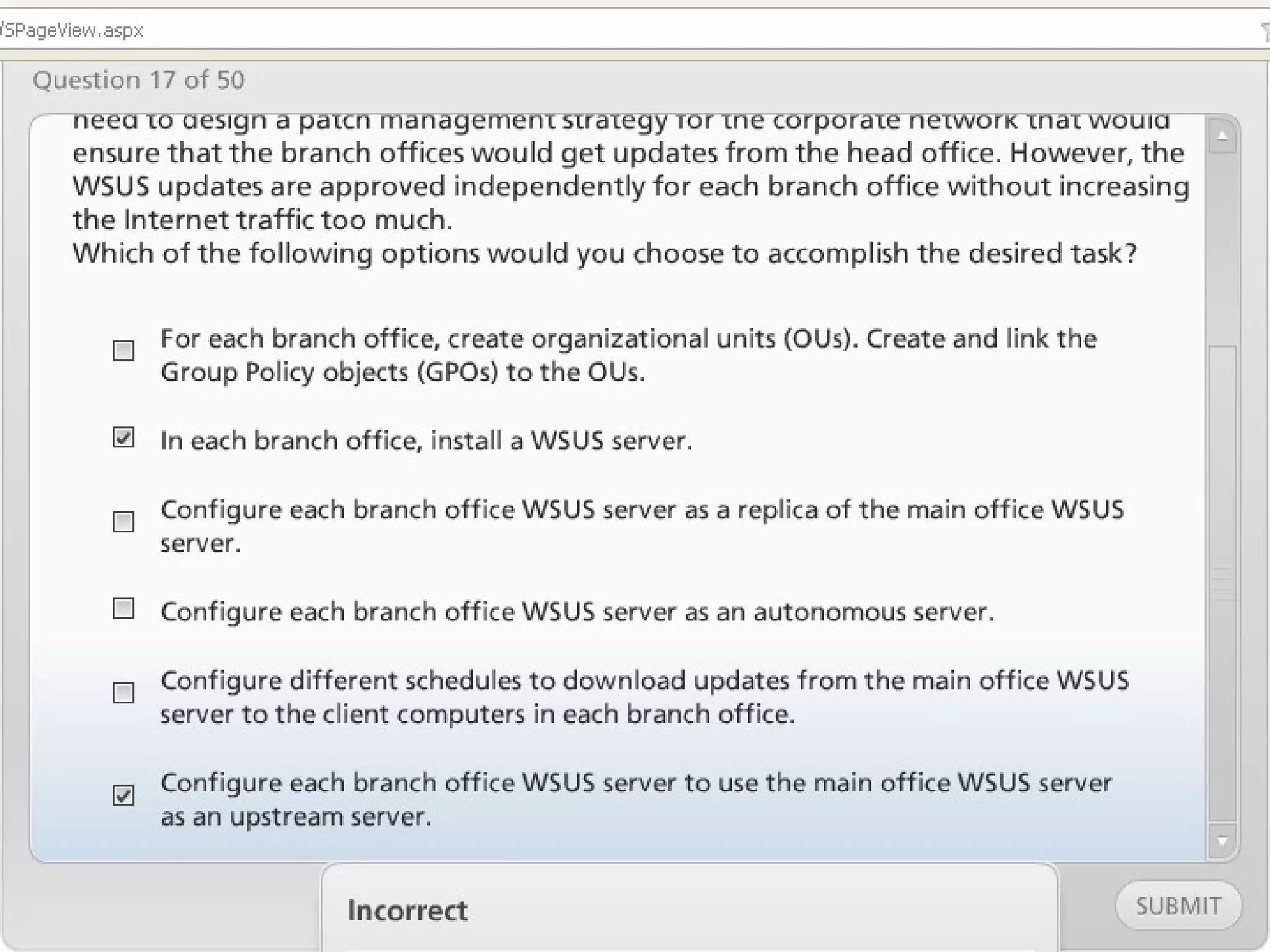 Exam of windows server 2008