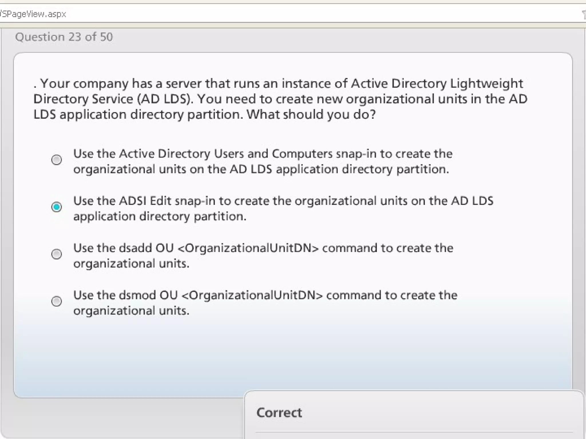 Exam of windows server 2008