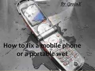 How to fix a mobile phone or a portable wet 