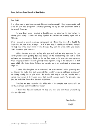 Exam Paper Ogos 2015