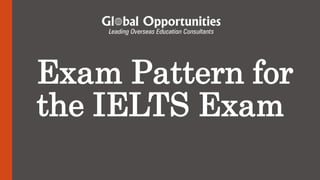 Exam Pattern for
the IELTS Exam
 