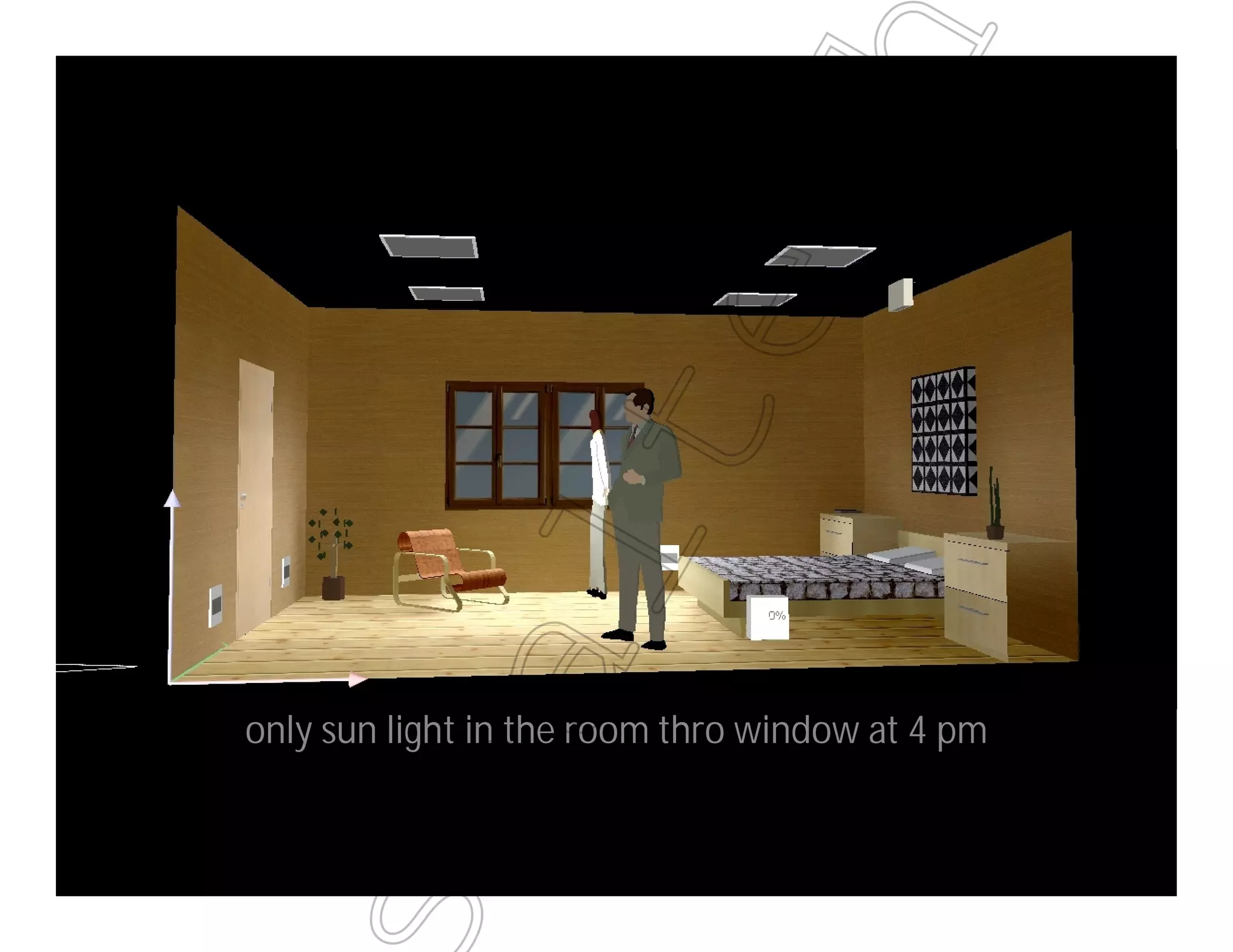only sun light in the room thro window at 4 pm
ealtech
