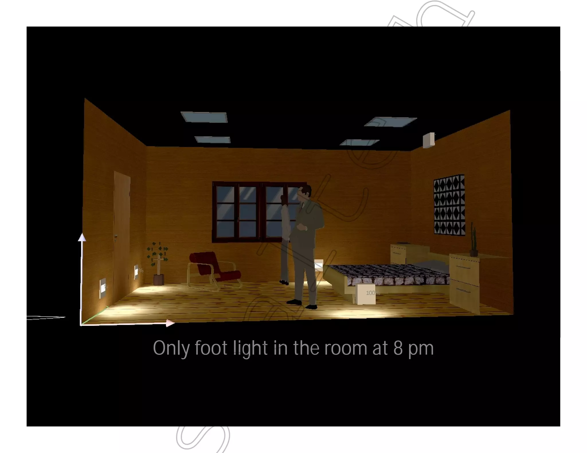 Only foot light in the room at 8 pm
ealtech