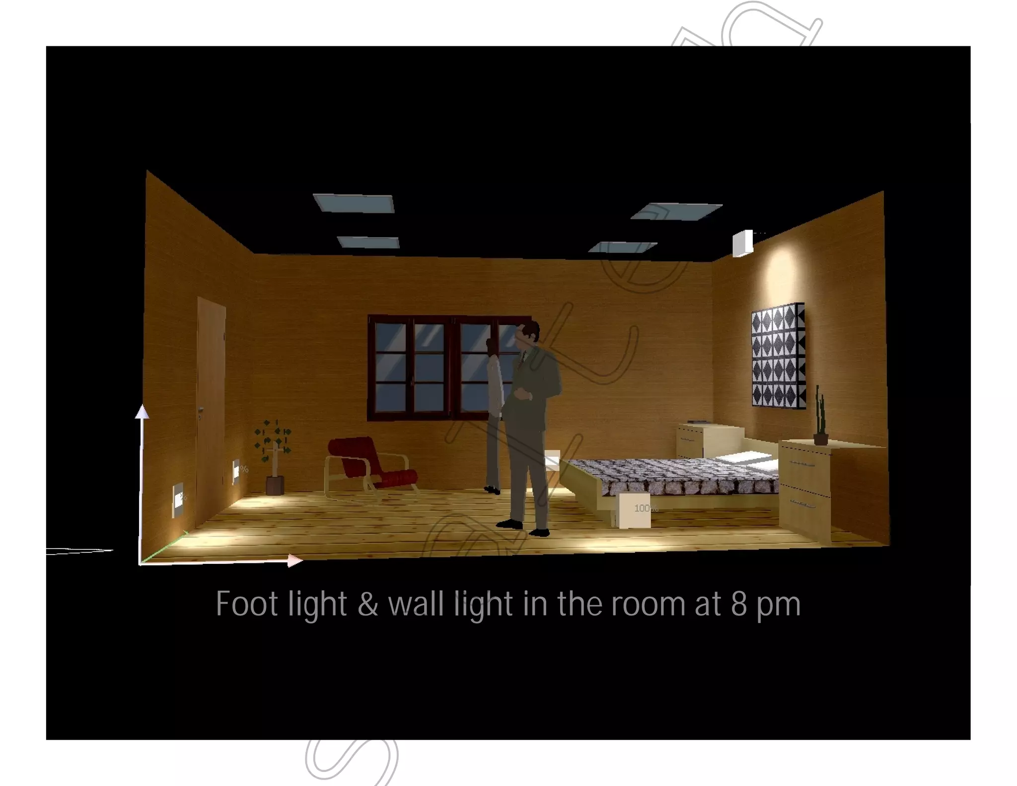 Foot light & wall light in the room at 8 pm
ealtech