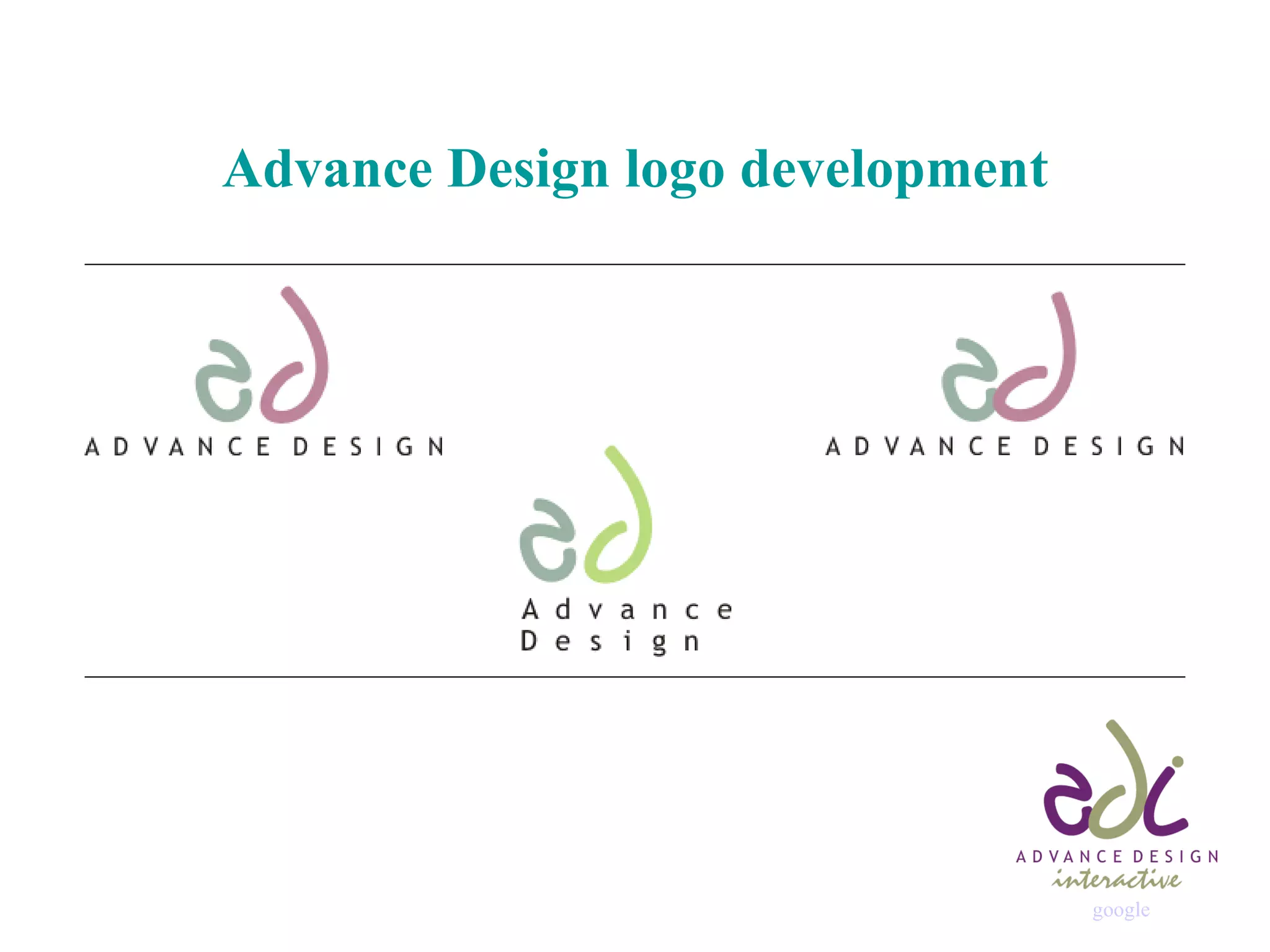 Advance Design logo development google 