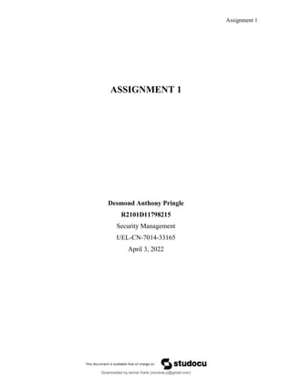 Security Management | PDF
